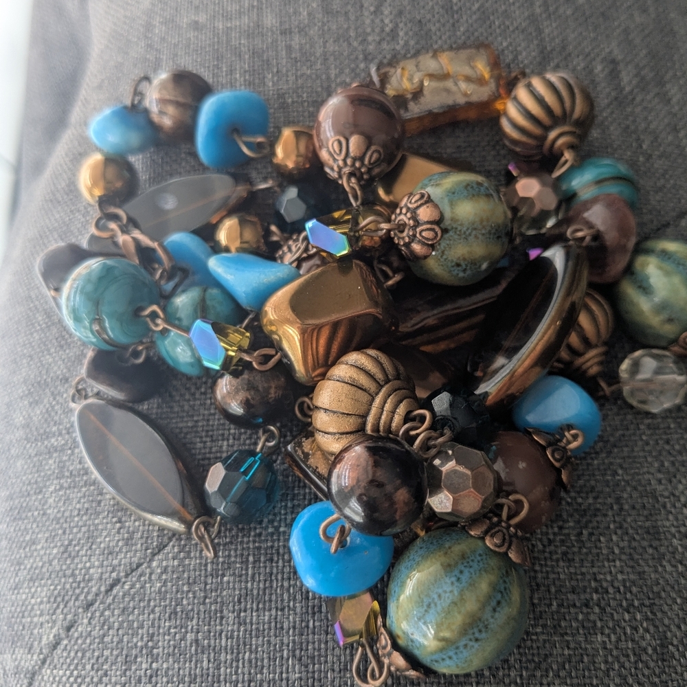 Mixed Bead Long Necklace Boho